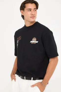 Enjin Oversized Super Heavy Tee Black