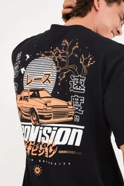 Enjin Oversized Super Heavy Tee Black