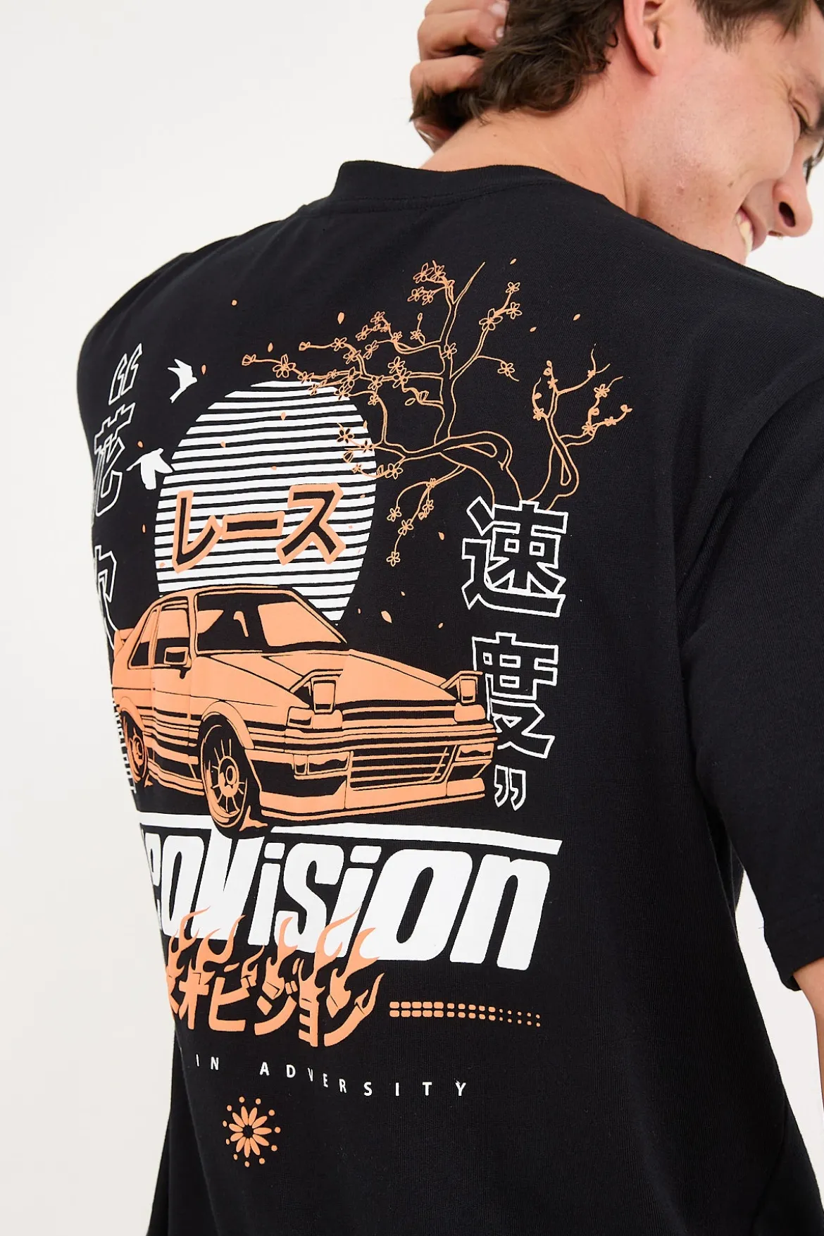 Enjin Oversized Super Heavy Tee Black