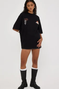 Enjin Oversized Super Heavy Tee Black