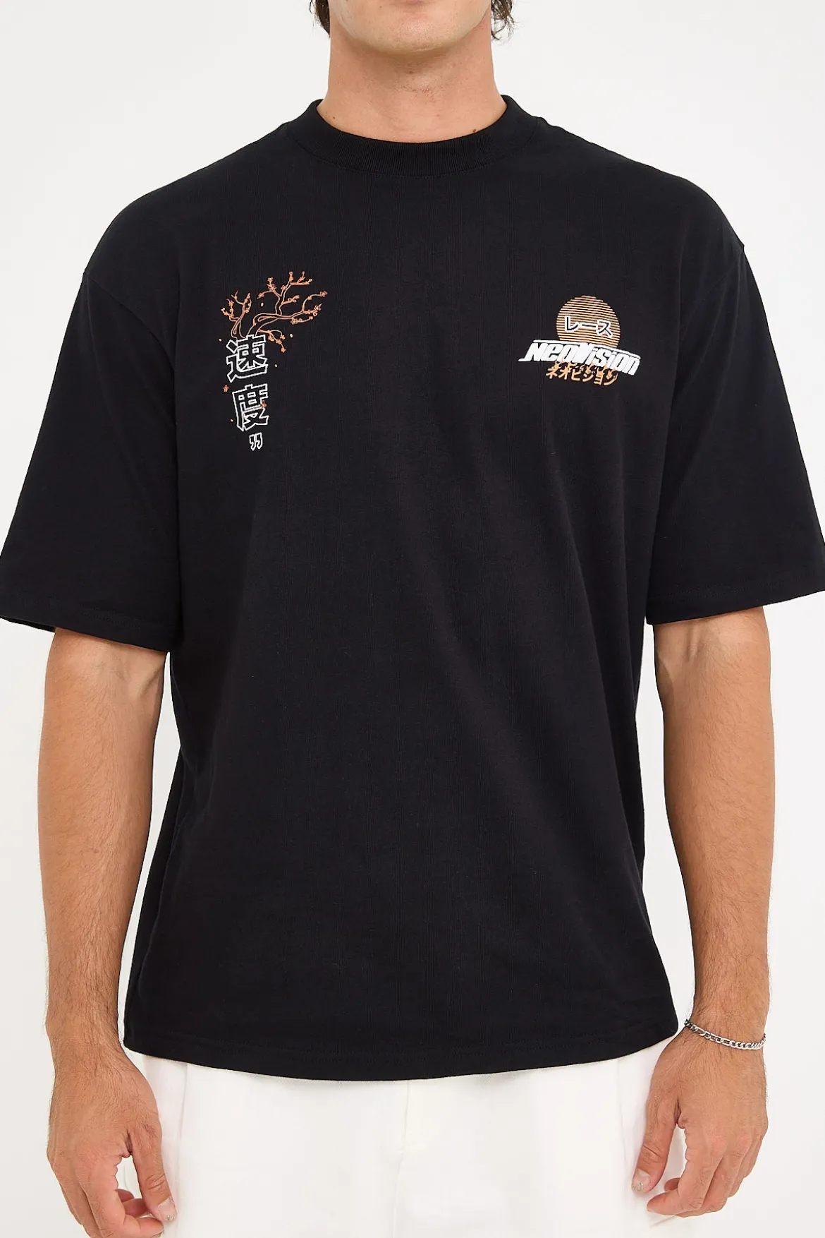 Enjin Oversized Super Heavy Tee Black