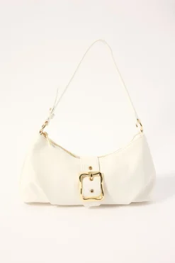 Enola Buckle Shoulder Bag White