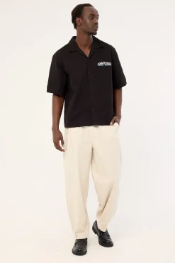 Enroll Boxy Cropped Resort Shirt Black
