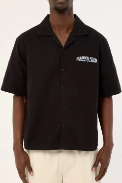 Enroll Boxy Cropped Resort Shirt Black