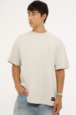 49ers Crest Loopback Tee Glacier Grey