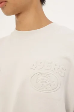 49ers Crest Loopback Tee Glacier Grey