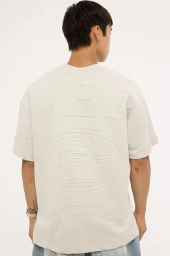 49ers Crest Loopback Tee Glacier Grey