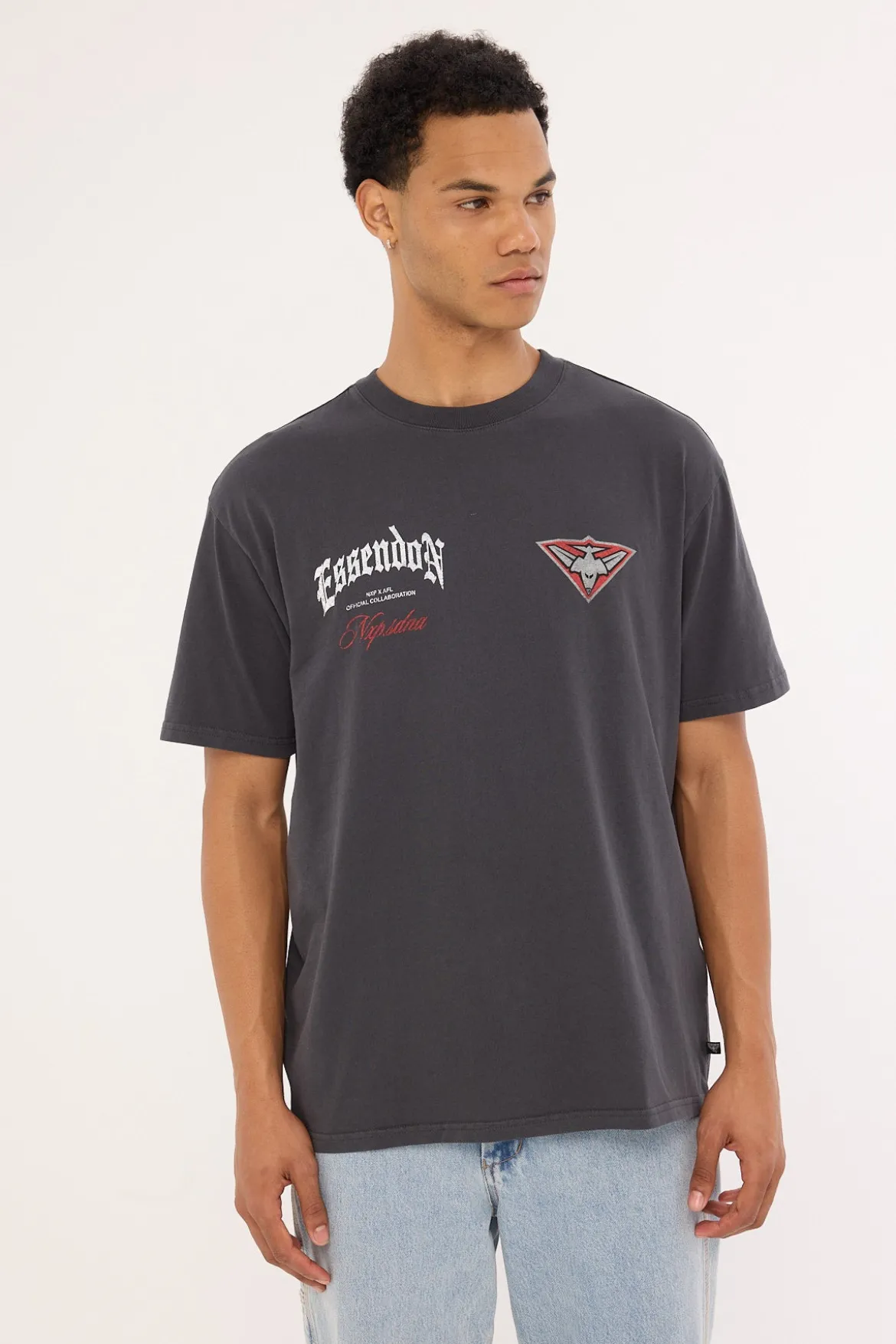 Essendon Vintage Goth Tee Pigment Asphalt