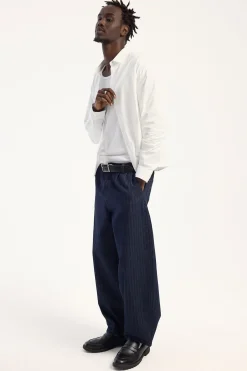 Essex Pleated Baggy Jean Rinsed Indigo