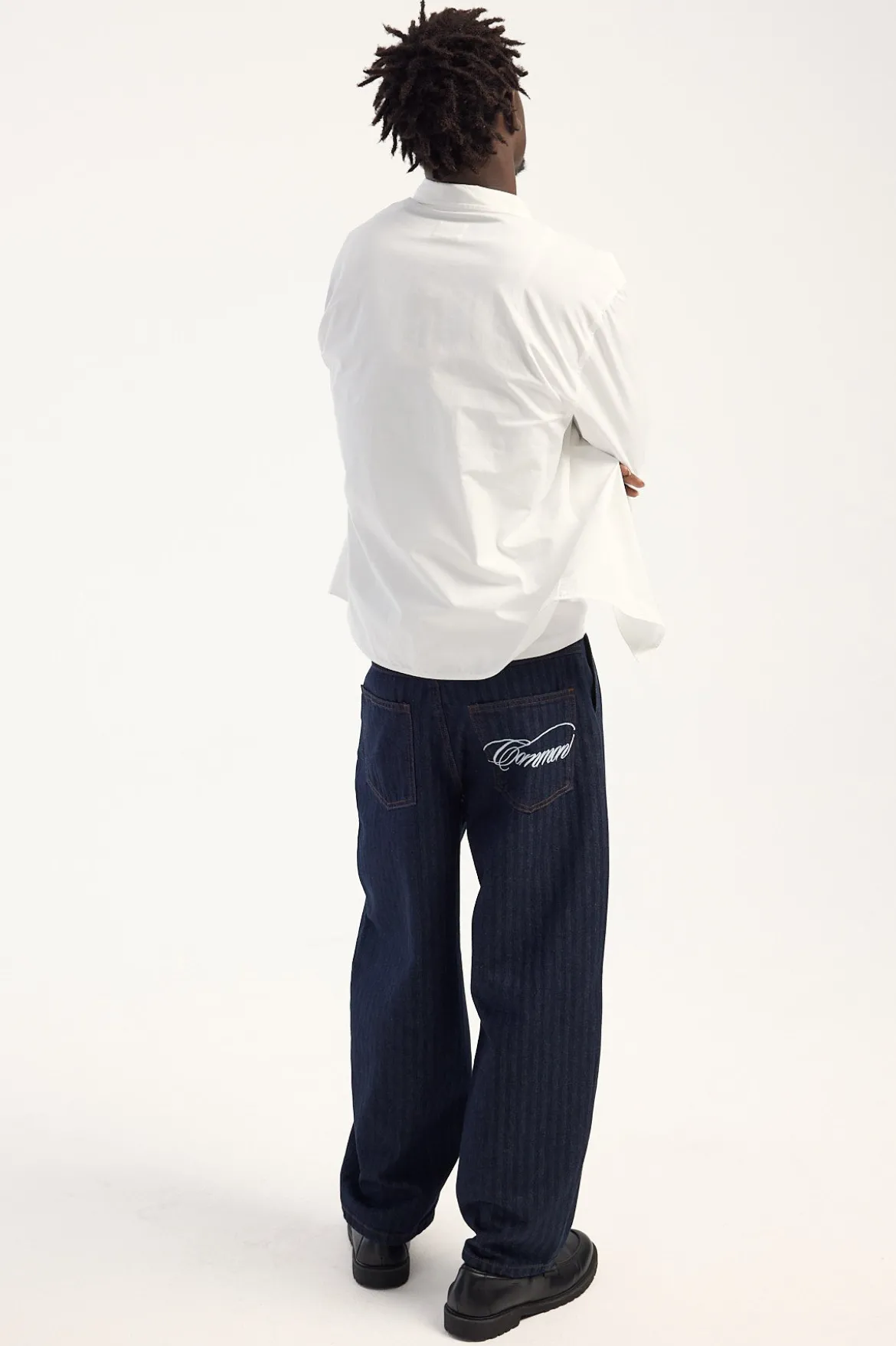 Essex Pleated Baggy Jean Rinsed Indigo