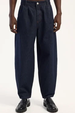 Essex Pleated Baggy Jean Rinsed Indigo