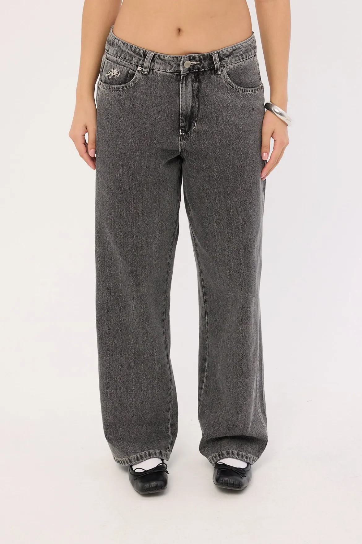 Eternal Sloucher Jean Raged Grey Black