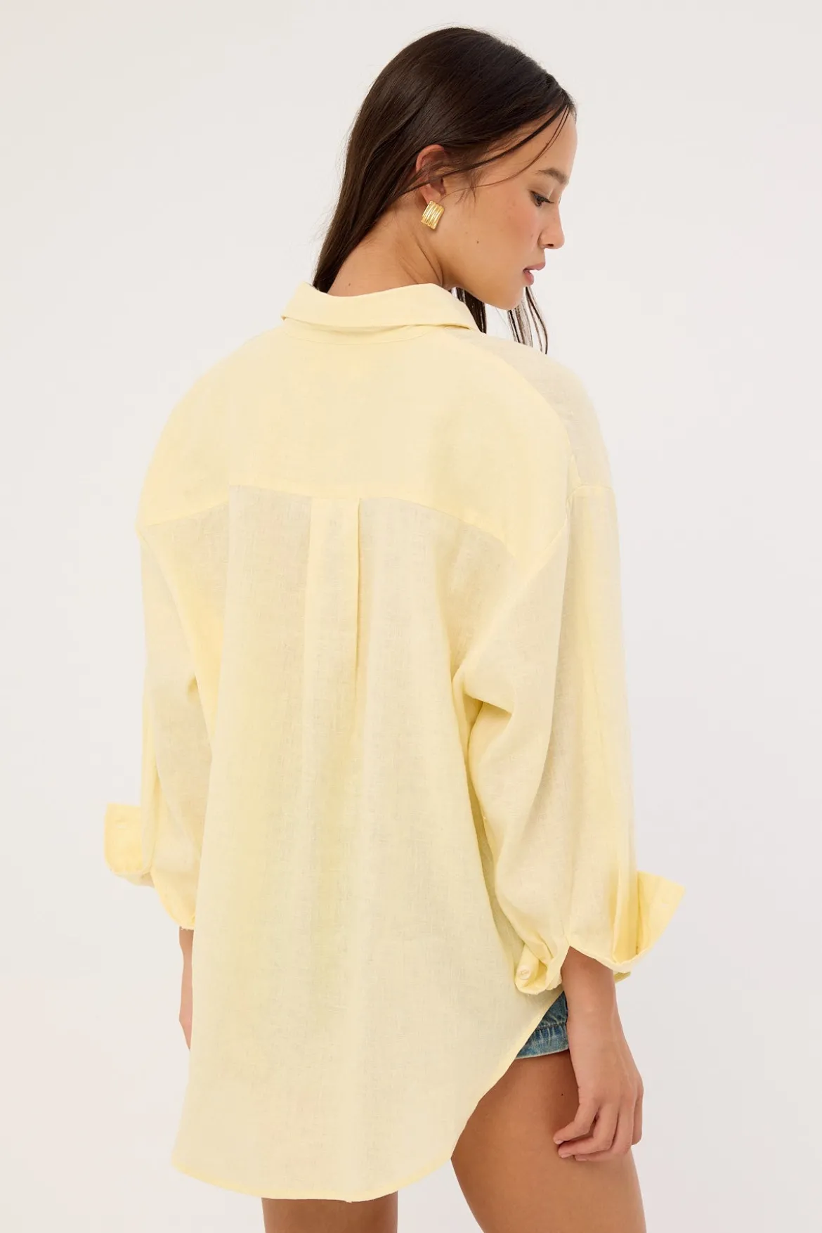Etta Linen Long Sleeve Shirt Butter