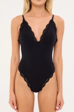 Eve Lace Bodysuit Black