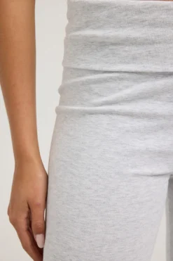 Everly Roll Waist Flare Leg Pant Grey Marle