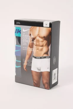 Everyday Cotton Stretch Trunk 3 Pack Sea Spray