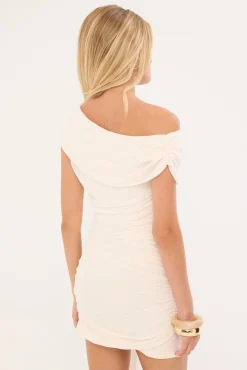 Evianna Recycled One Shoulder Mini Dress White