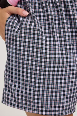 Evict Boxer Shorts Black Blue Micro Check