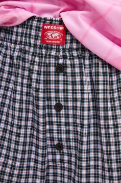 Evict Boxer Shorts Black Blue Micro Check