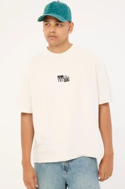 Excitement Excitement Embro Box Fit Oversize Cropped Ra Lily White