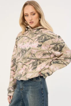 Exhibit Camo Relaxed Hoodie Pink Camo