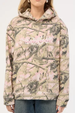 Exhibit Camo Relaxed Hoodie Pink Camo