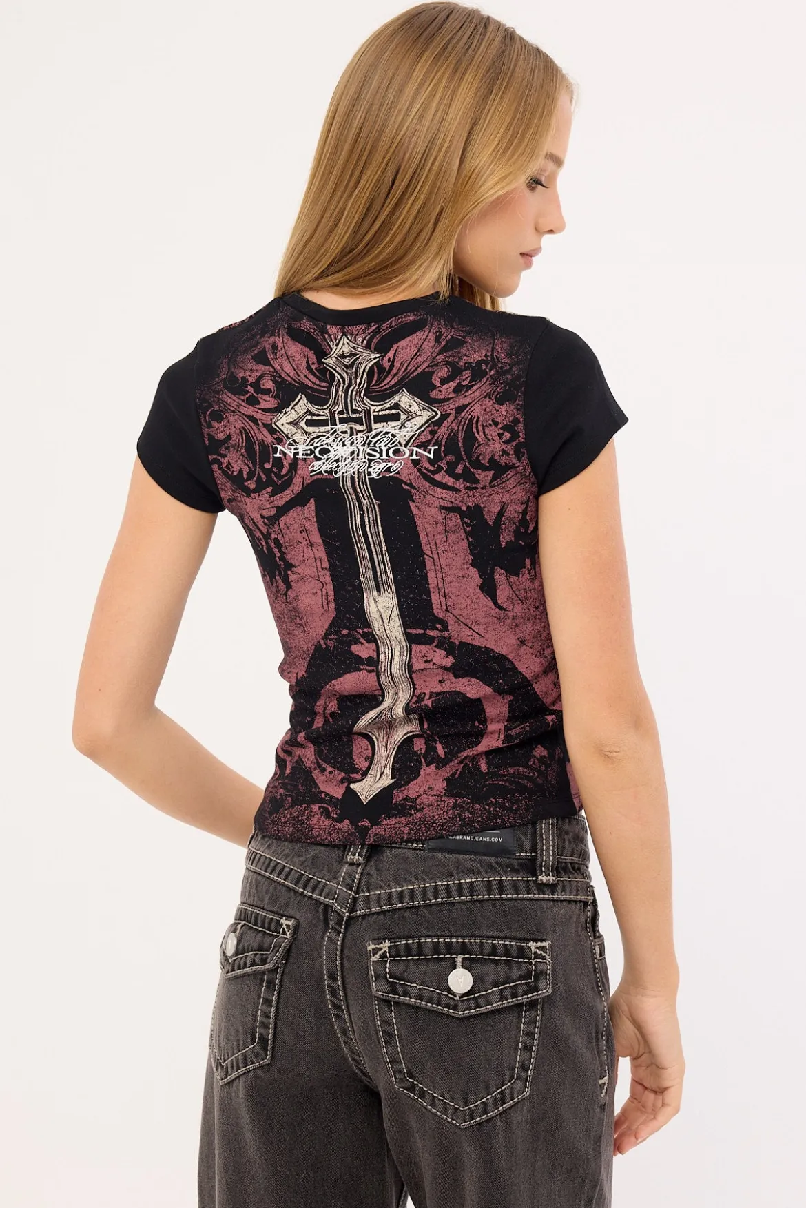 Exhume Baby Tee Black