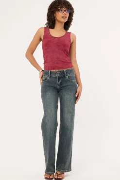 Eye Let Loose Tank Top Cranberry