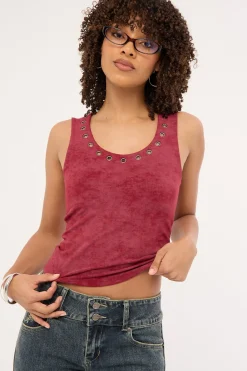 Eye Let Loose Tank Top Cranberry