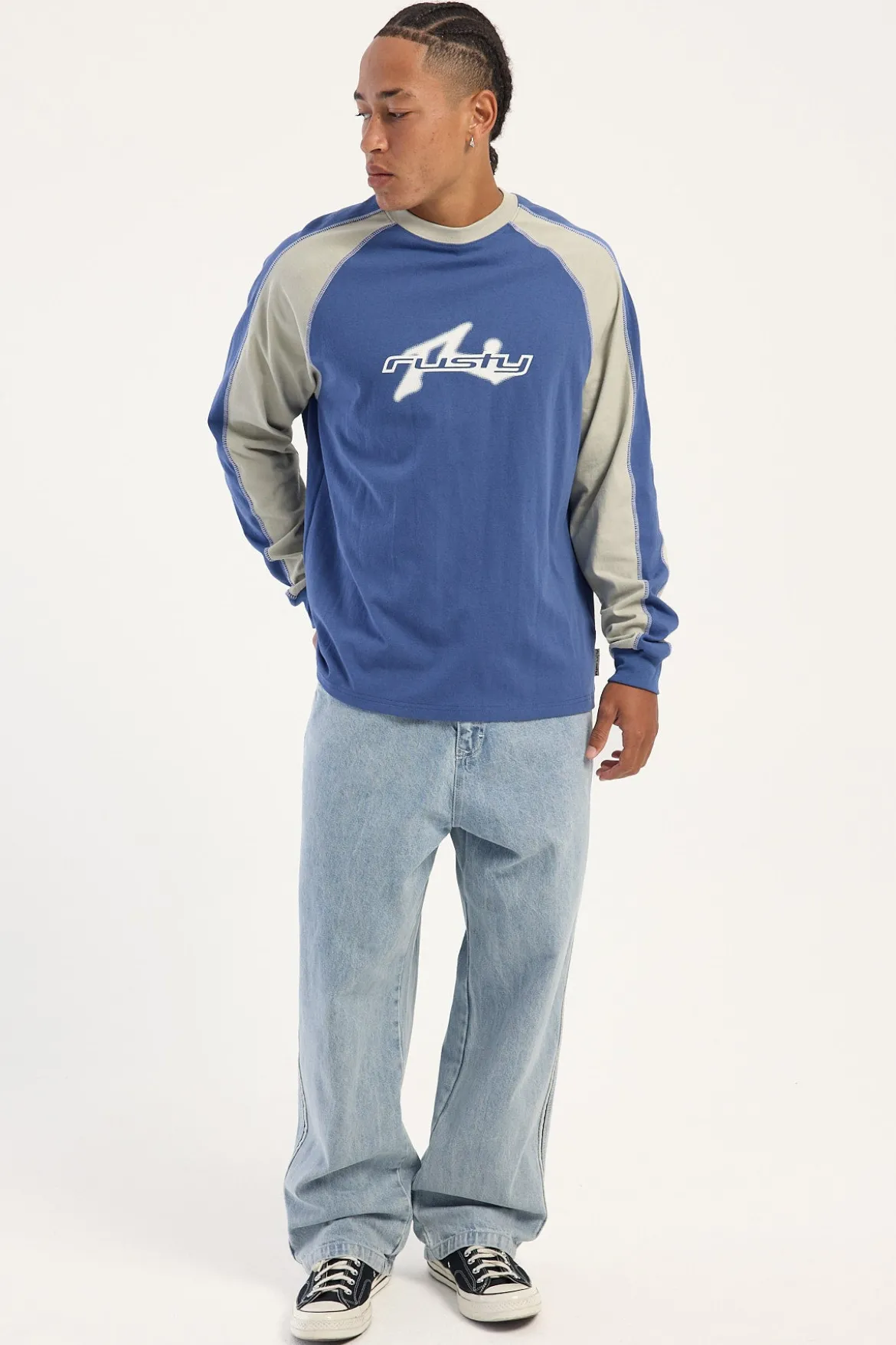 Fade-R Long Sleeve Tee Atlantic Blue Atlantic Blue