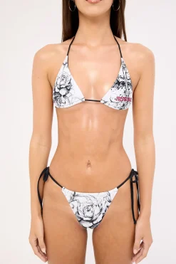 Fallen Cross Tie Bikini Top White