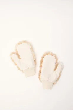 Faux Fur Deer Gloves Deer Print