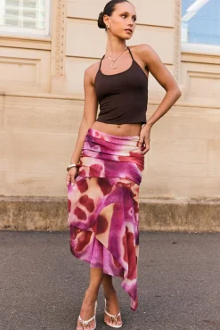 Festa Tie Dye Midi Skirt Bloom