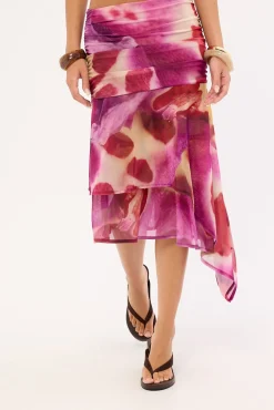 Festa Tie Dye Midi Skirt Bloom