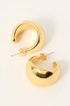 Fiona Hoop Earrings 18k Gold Plated