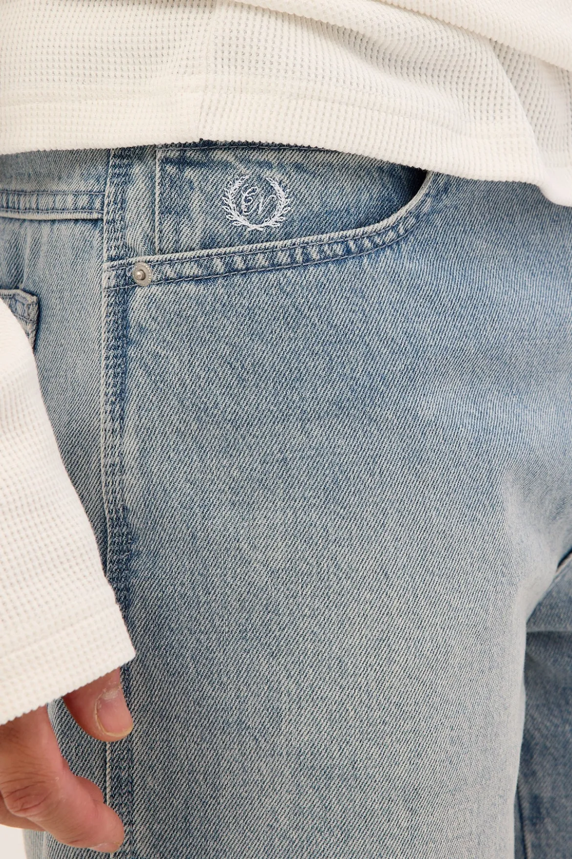 First Class Denim Jort Cloud Blue Denim