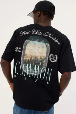 First Class Heavyweight Boxy Tee Black