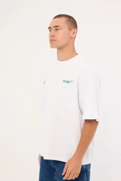 First Grade Services Box Fit Oversize Cropped Tee White