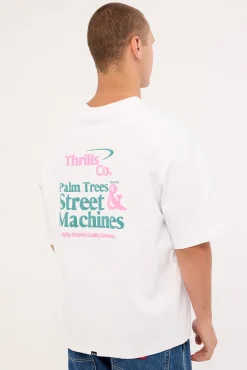 First Grade Services Box Fit Oversize Cropped Tee White