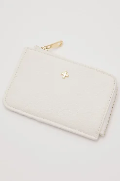 Fitz Cardholer White Pebble/Gold