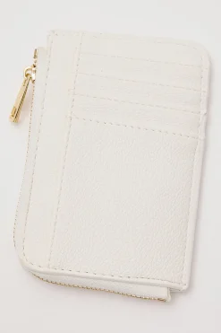Fitz Cardholer White Pebble/Gold