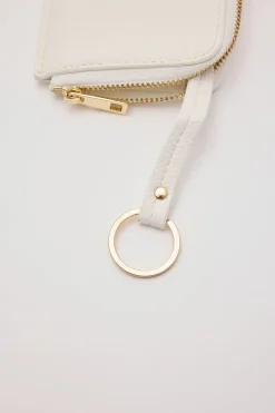 Fitz Cardholer White Pebble/Gold