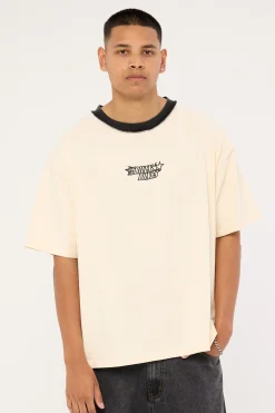 Flames Oversized Tee Cream
