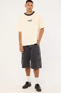 Flames Oversized Tee Cream