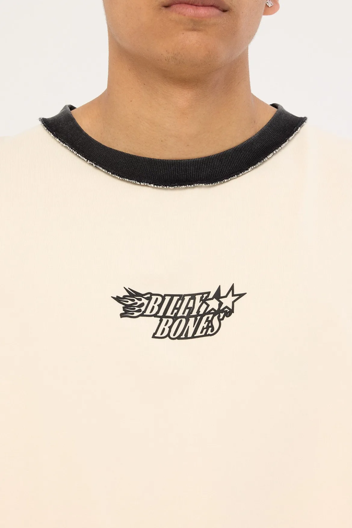 Flames Oversized Tee Cream