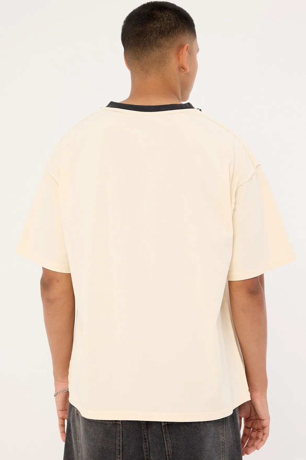 Flames Oversized Tee Cream