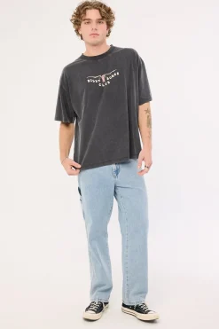 Flash Club 4.0 Oversized Boxy Tee Washed Black