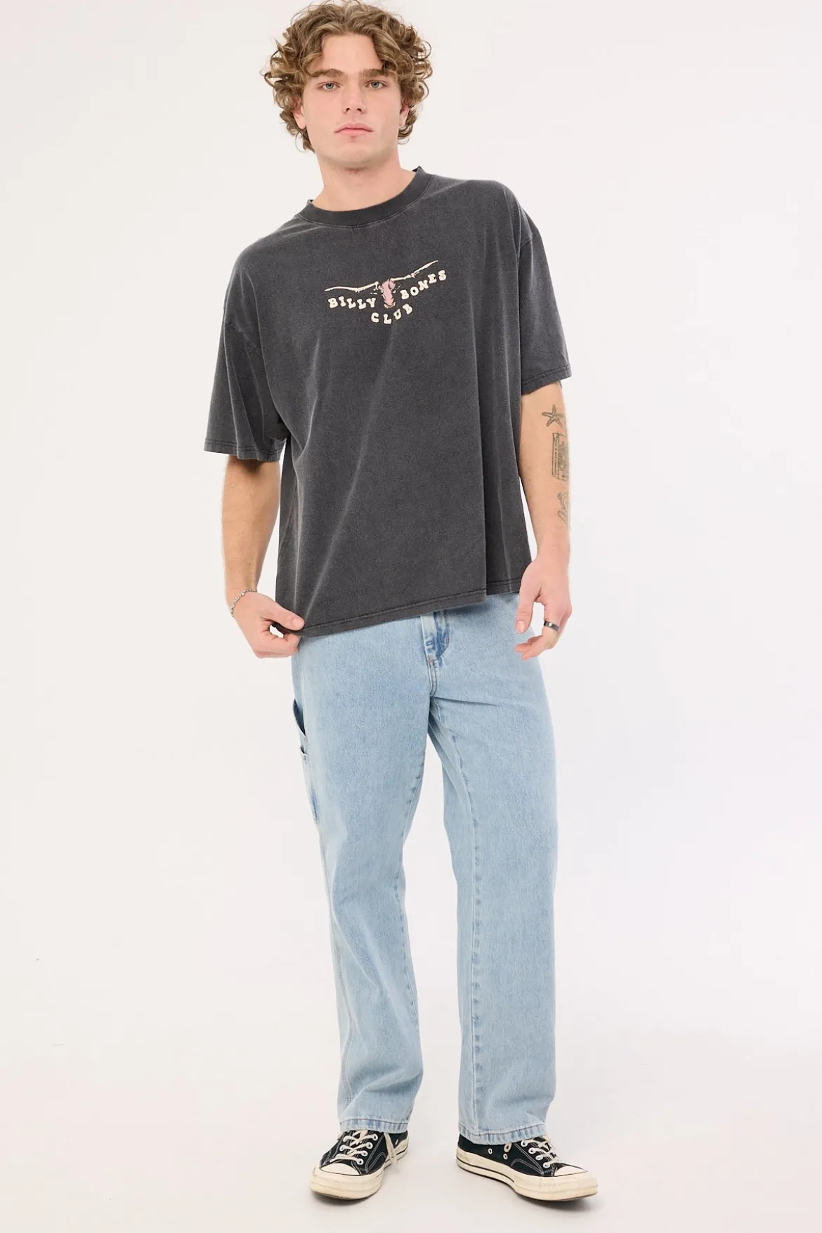 Flash Club 4.0 Oversized Boxy Tee Washed Black