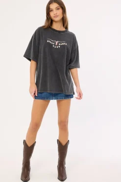 Flash Club 4.0 Oversized Boxy Tee Washed Black
