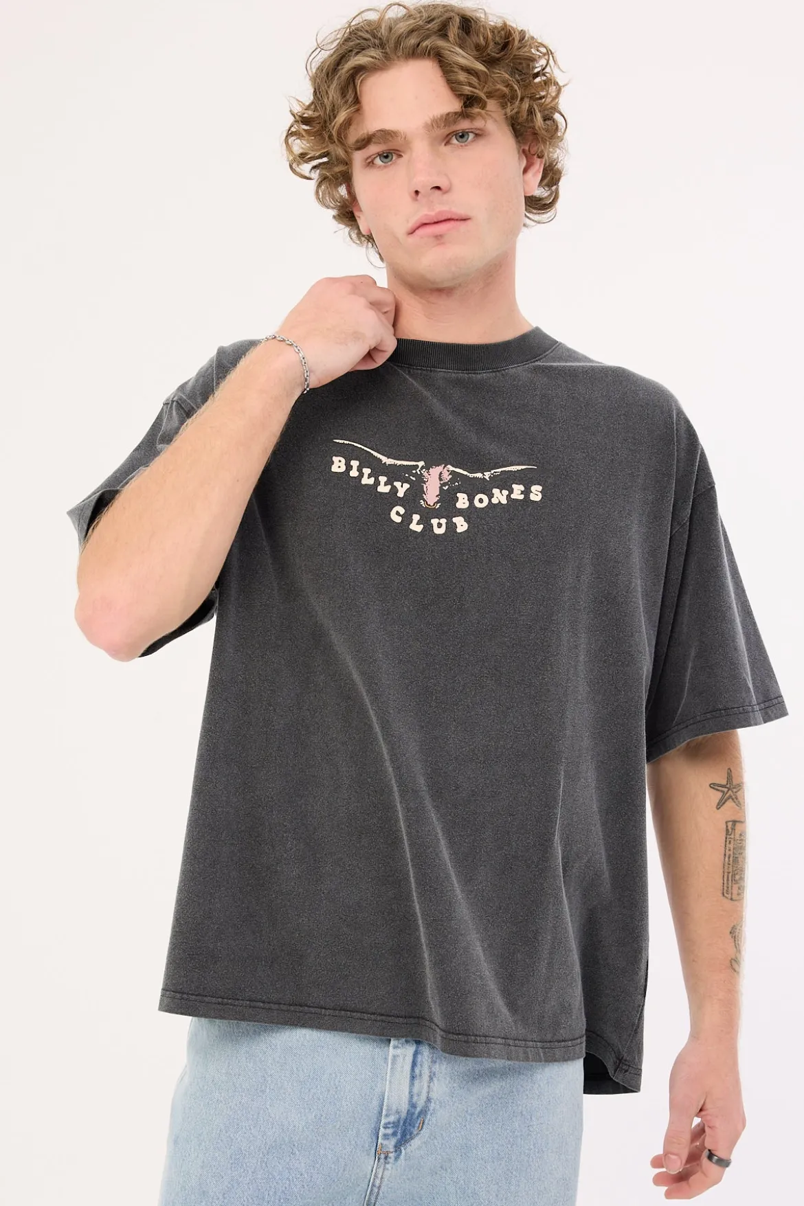 Flash Club 4.0 Oversized Boxy Tee Washed Black